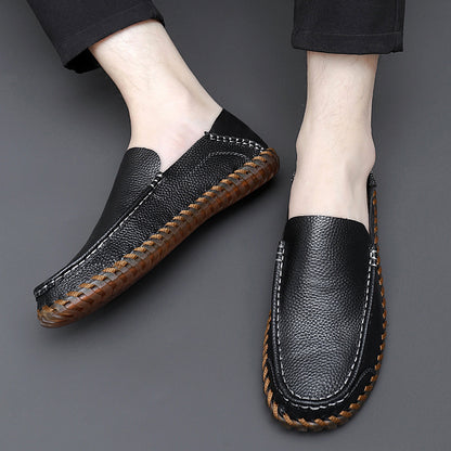 Breathable Casual Tendon Sole Driving Slip On Men's Shoes